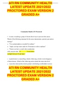 ATI RN COMMUNITY HEALTH LATEST UPDATE 2021/2022 PROCTORED EXAM VERSION 2 GRADED A+