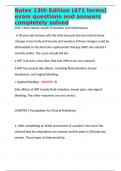 Bates 13th Edition &lpar;471 terms&rpar; exam questions and answers completely solved