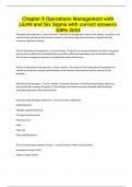 Chapter 8 Operations Management with LEAN and Six Sigma with correct answers 100&percnt; 2024
