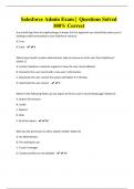 Salesforce Admin Exam &vert; Questions Solved 100&percnt; Correct