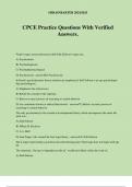 CPCE Practice Questions With Verified Answers&period;