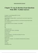 Chapter 73&colon; ctsp & diarrhea Exam Questions With 100&percnt; Verified Answers