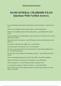 DANB GENERAL CHAIRSIDE EXAM Questions With Verified Answers&period;