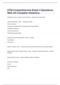  2750 Comprehensive Exam 2 Questions With All Complete Solutions&period;
