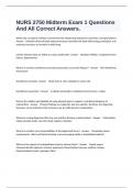  NURS 2750 Midterm Exam 1 Questions And All Correct Answers&period;