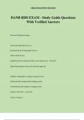 DANB RHS EXAM - Study Guide Questions With Verified Answers