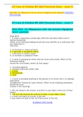 ATI Care of Children RN 2022 Proctored Exam - Level 3&excl;    Peds 2022&period; All 70Questions with the Answers Higlighted latest updated&period;&lbrack; NURSING TEST BANK&rsqb;