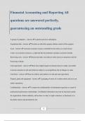 Financial Accounting and Reporting All questions are answered perfectly&comma; guaranteeing an outstanding grade