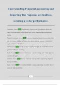 Understanding Financial Accounting and Reporting The responses are faultless&comma; securing a stellar performance&period;