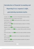 Introduction to Financial Accounting and Reporting Every response is right&comma; guaranteeing maximum marks&period;