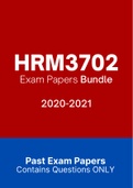 HRM3702 - Exam Questions PACK (2020-2021)