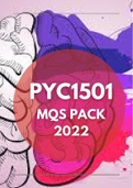 PYC1501 Exam Pack - MQS, Past Assignments - This pack covers everything (2022)