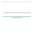 NUR 404 Maternity ATI Proctored Exam Review PDF  Health & Wellness III: Care of Vulnerable Populations (Massachusetts College of Pharmacy and Health Sciences)