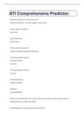 ATI COMPREHENSIVE PREDICTOR 2019&period; QUESTIONS WITH ANSWERS&period;