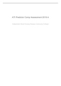 Exam (elaborations) ATI Predictor Comprehensive2019 A LATEST UPDATE