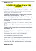 NURS8022&colon; Final Exam Review 2024 GRADED A