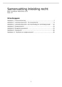 Samenvatting Hoofdlijnen Nederlands recht, ISBN: 9789001593193  Inleiding Recht