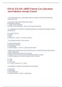 FINAL EXAM&colon; ARRT Patient Care Questions  And Solutions Already Passed