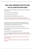  WGU C963 AMERICAN POLITICS AND THE US CONSTITUTION EXAM QUESTIONS AND ANSWERS 2024