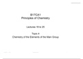 Lecture presentation of Chemistry of Main Group elements