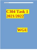 C304 Task 1 2021/2022 WGU