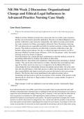 NR 506 Week 2 Discussion: Organizational Change and Ethical-Legal Influences in Advanced Practice Nursing Case Study (GRADED)