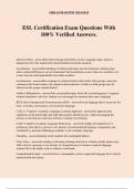 ESL Certification Exam Questions With 100&percnt; Verified Answers&period;