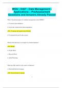 WGU - D427 - Data Management - Applications &ndash; PreAssessment  Questions and Answers Already Passed