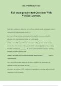 Exit exam practice test Questions With Verified Answers&period;