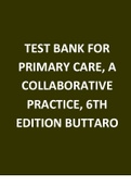 Test Bank For Primary Care A Collaborative Practice 6th Edition Buttaro
