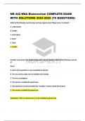 NR 442 NNA Bioterrorism COMPLETE EXAM WITH SOLUTIONS 2024-2025 &lpar;70 QUESTIONS&rpar;