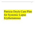 Patricia Doyle Care Plan for Systemic Lupus Erythematosus