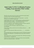 Study Guide To FOA Certification Premises Cabling&period; Exam Questions With Verified Answers