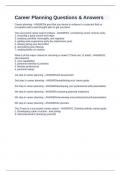Career Planning Questions & Answers