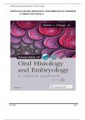 TEST BANK FOR ESSENTIALS OF ORAL HISTOLOGY AND EMBRYOLOGY 5TH EDITION CHIEGO LATEST A&plus; Table of Contents 1&period; Development and Structure of Cells and Tissues 2&period; Structure and Function of Cells&comma; Tissues&comma; and Organs 3&period; Development of the Oral Facial Region 4&period; 