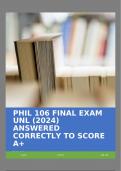 PHIL 106 FINAL EXAM UNL &lpar;2024&rpar; ANSWERED CORRECTLY TO SCORE A&plus;