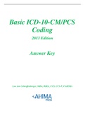 Basic ICD-10-CM/PCS Coding 2022Edition   Answer Key