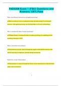 FAD3220 Exam 1 &lpar;FSU&rpar; Questions and  Answers 100&percnt; Pass