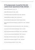 IT Fundamentals CompTIA FC0-U51 Latest Exam Questions Fully Solved&period;