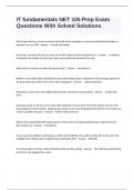IT fundamentals NET 105 Prep Exam Questions With Solved Solutions&period;