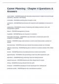 Career Planning - Chapter 4 Questions & Answers
