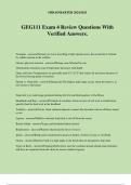 GEG111 Exam 4 Review Questions With Verified Answers&period;