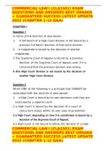 COMMERCIAL LAW I &lpar;CLA1501&rpar; EXAM QUESTIONS AND ANSWERS BEST GRADED &plus; GUARANTEED SUCCESS LATEST UPDATE 2022 &lpar;CHAPTER 1-12 Q&A&rpar;