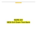 NURS 201 HESI Exit Exam Test Bank  GRADED A