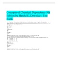 Concepts of Chemical Dependency 9th Edition by Harold E&period; Doweiko - Test Bank&period;