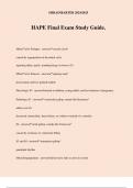 HAPE Final Exam Study Guide&period;