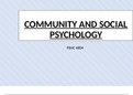 Advanced community and social psychology