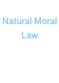Class notes - Natural Moral Law