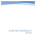 PVL3702 CONTRACT LAW STUDY SUMMARY NOTES