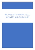INC3701 ASSIGNMENT 2 ANSWERS AND GUIDE 2022